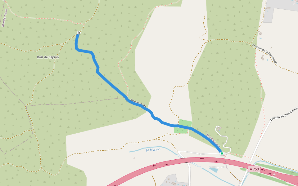 Melnibonnée walking route map in Saint-Paul-et-Valmalle