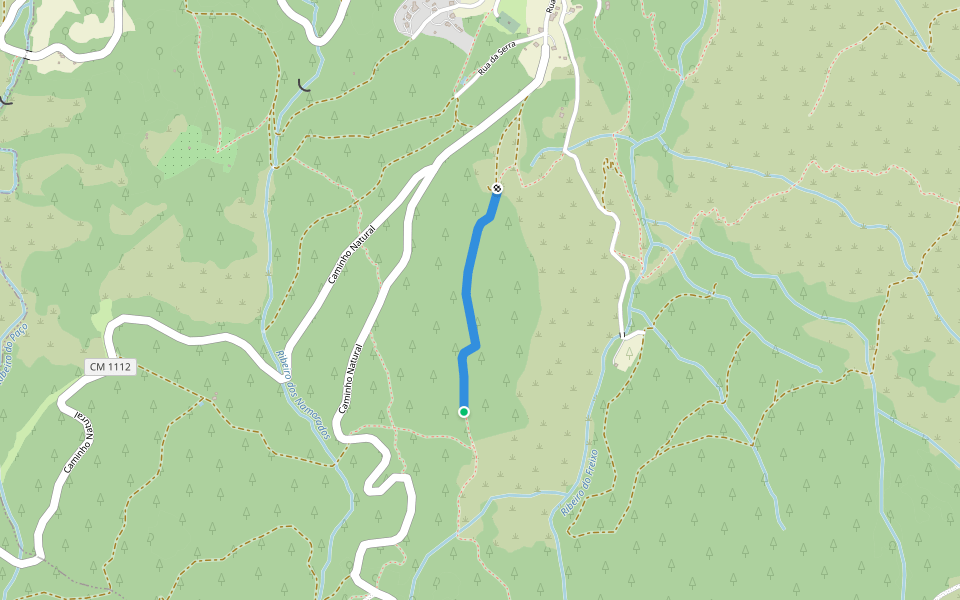 Troço da Calçada Romana dos Galhardos walking route map in Folgosinho
