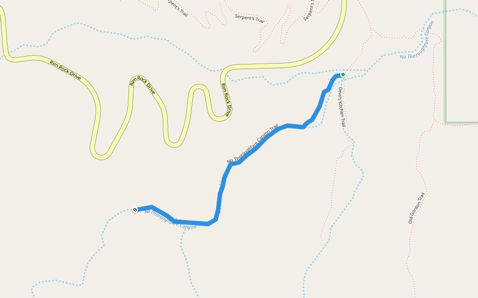 No Thoroughfare Canyon Trail