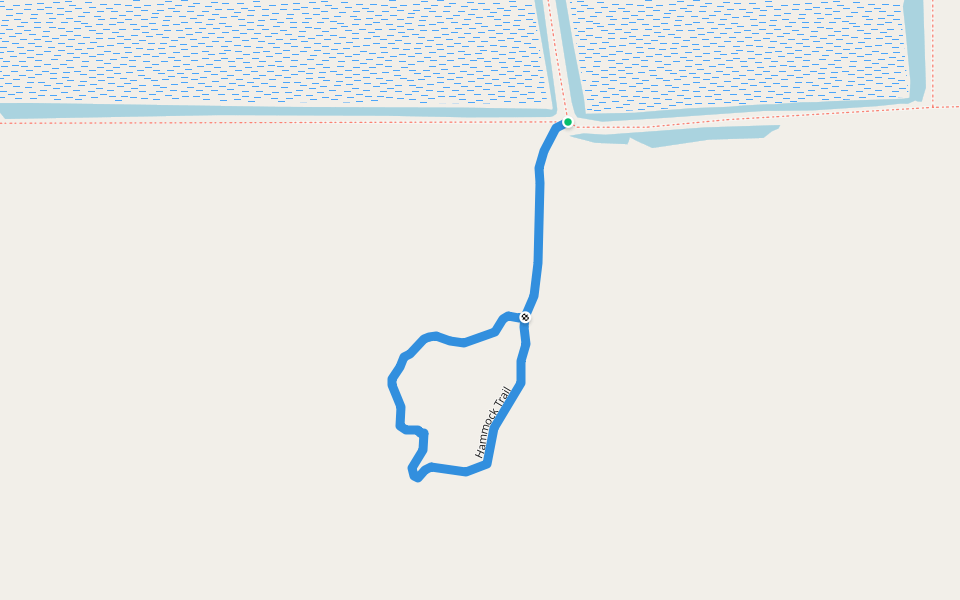 Hammock Trail walking route map in De Leon Springs