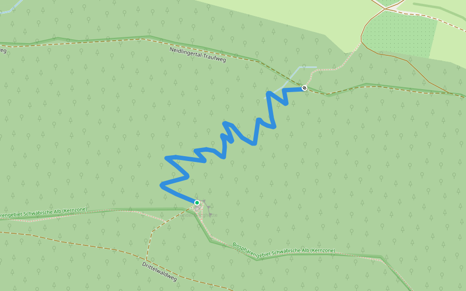 Hans-Schumann-Weg walking route map in Neidlingen