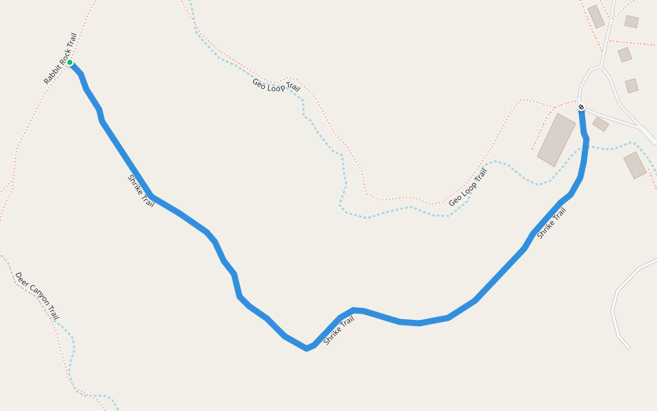 Shrike Trail walking route map in Fossil