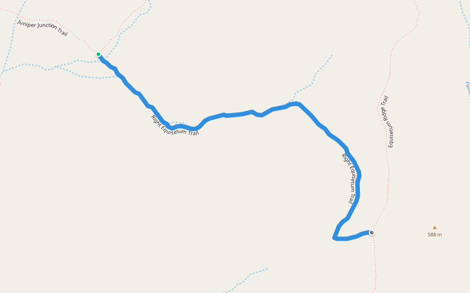 Right Equisetum Trail walking route map in Fossil