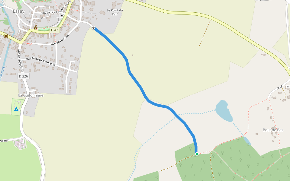 Chemin Rural n°7 walking route map in Essay