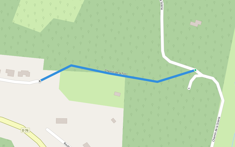 Chemin de la Fon walking route map in Saint-Germain-des-Prés