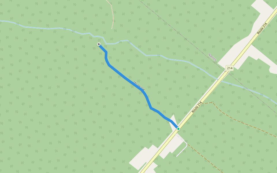 181 rte 214 walking route map in Milan