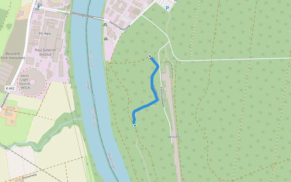 Vita-Parcours walking route map in Würenlingen
