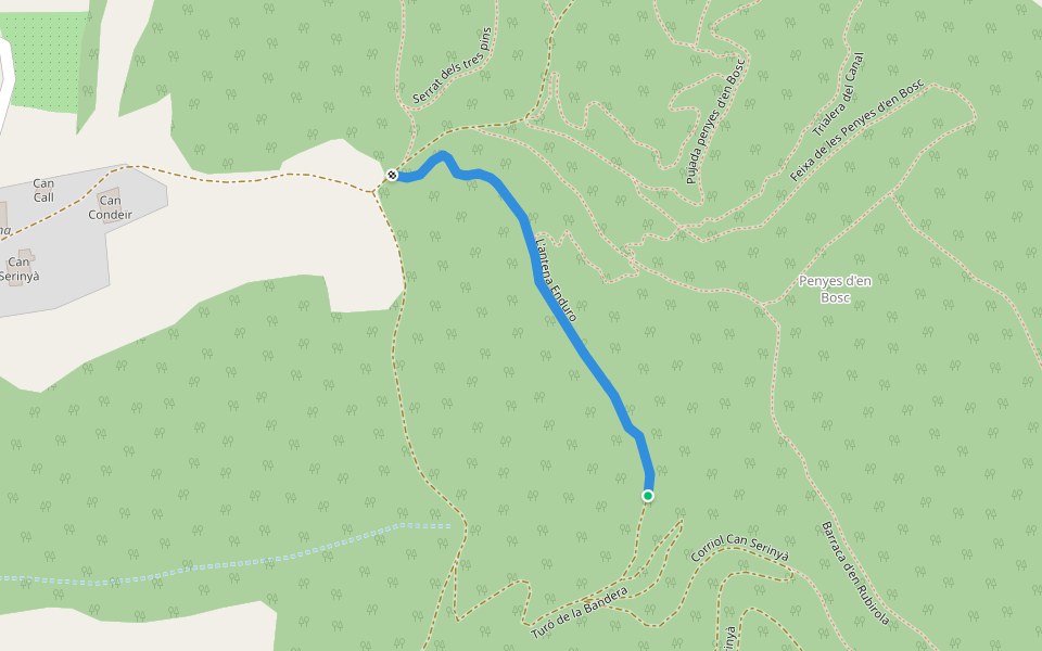 L'antena Enduro walking route map in Bescanó
