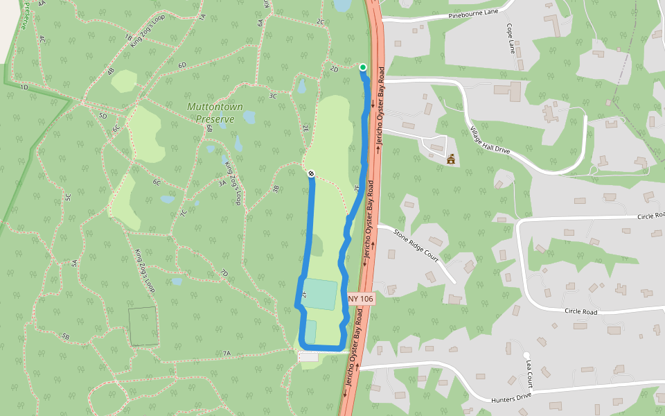 2F walking route map in Syosset