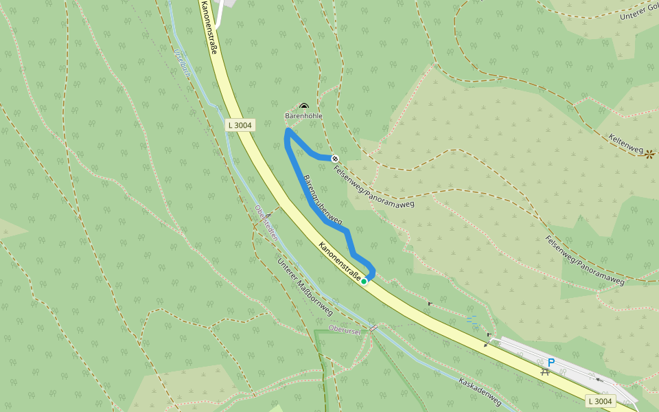 Bärengrubenweg walking route map in Oberursel (Taunus)