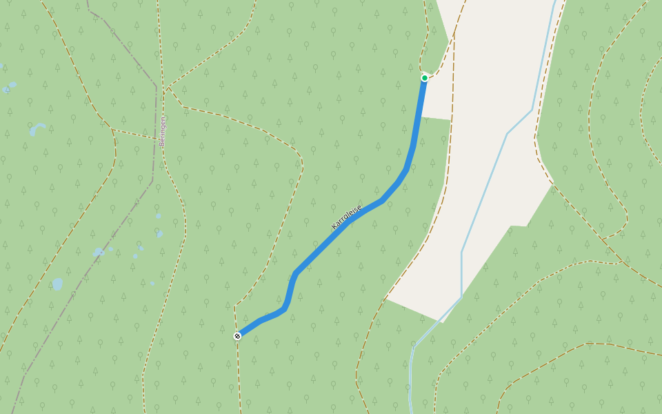 Karrgleise walking route map in Beringen