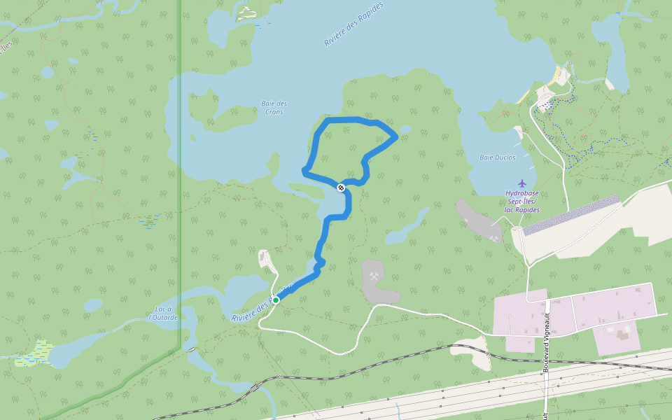 Sentier à Jo walking route map in Sept-Îles