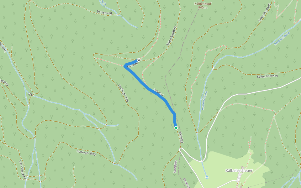Elchpfad walking route map in Münstertal/Schwarzwald