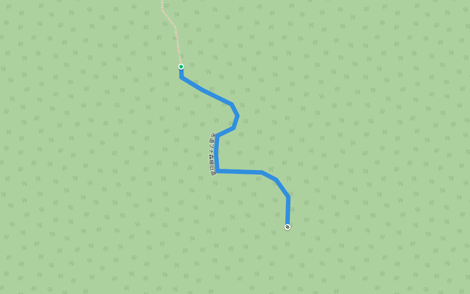 市道ブナ森線旧道 walking route map in Semboku