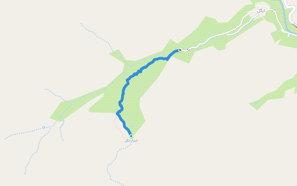 آبشار ایگل walking route map in Igol