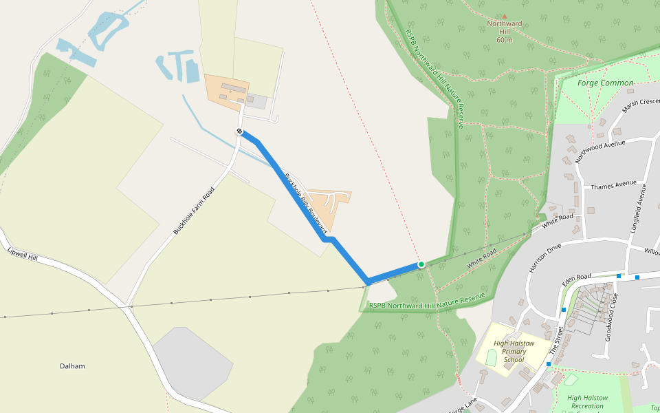 Buckhole Billy Boulevard walking route map in High Halstow