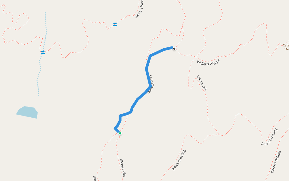 Leona's Loop walking route map in Lamy