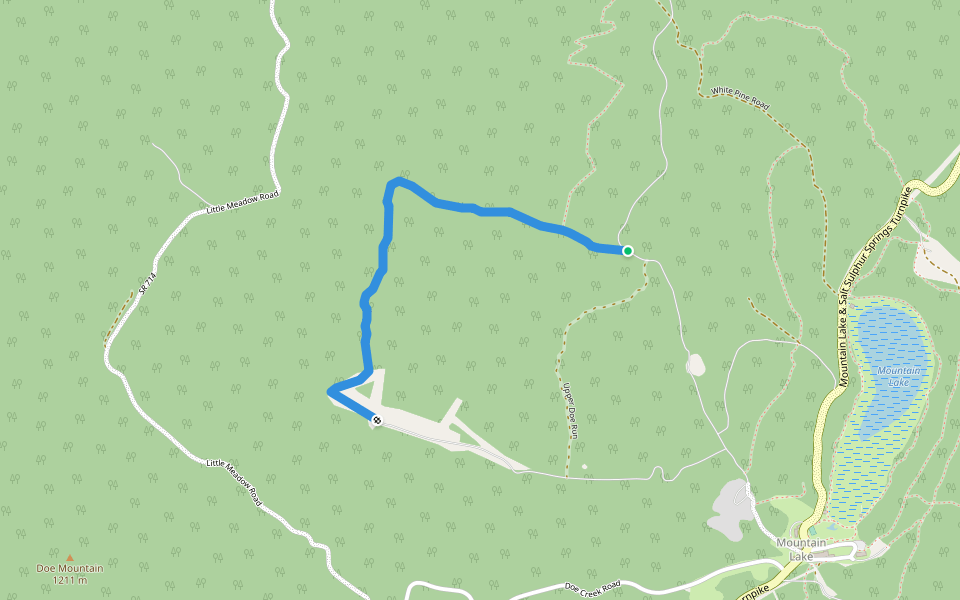 White Dot Trail walking route map in Pembroke