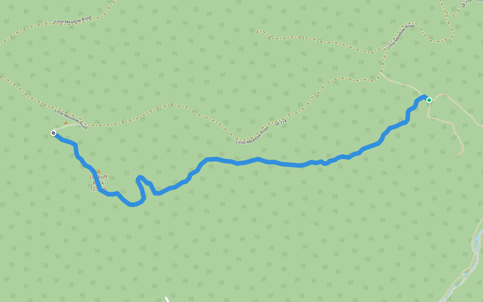 The Conservancy Trail walking route map in Ripplemead