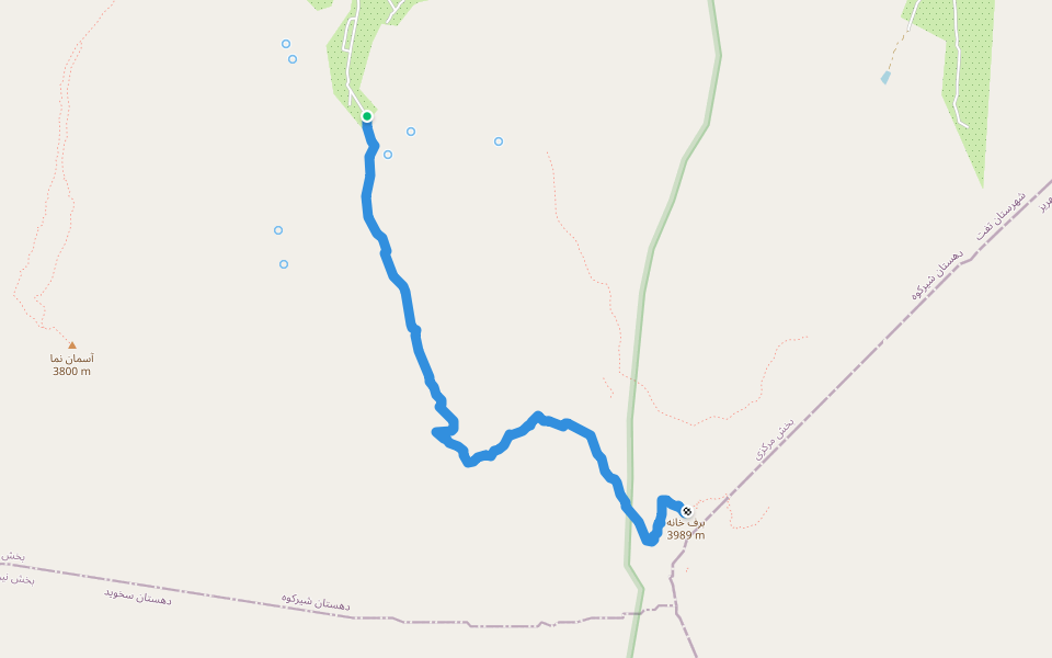 ضلع عربی walking route map in Deh Bala