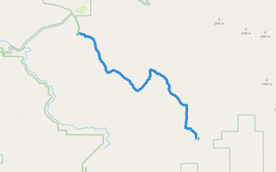 Mud Creek Trail walking route map in Princeton