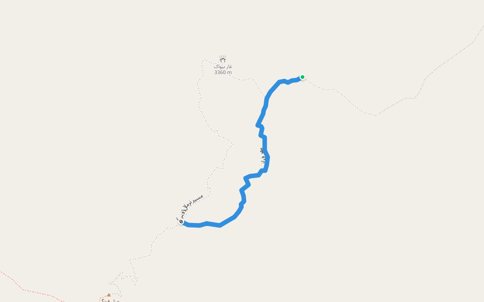 مهر فراز walking route map in Korizan