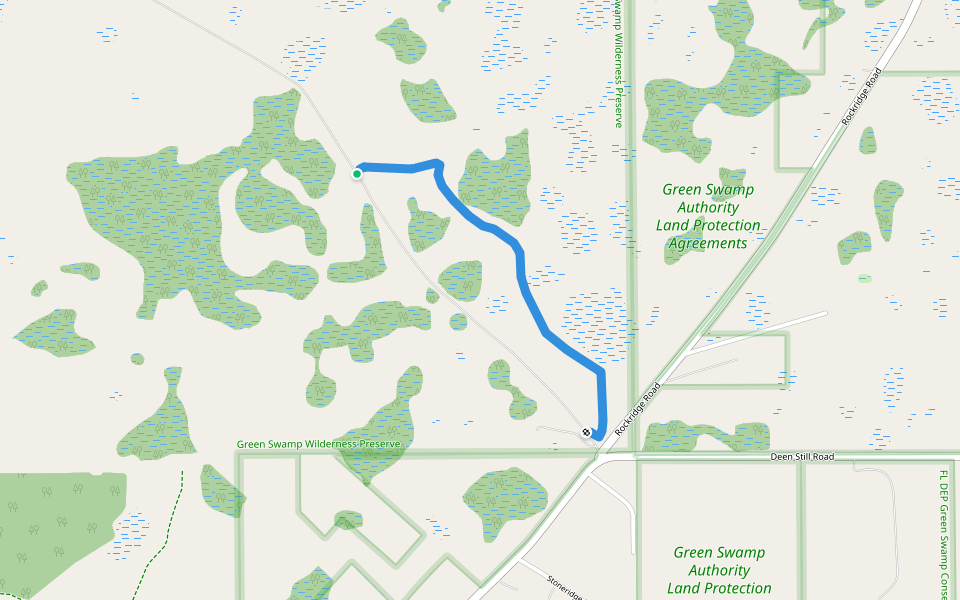 Trail walking route map in Lakeland