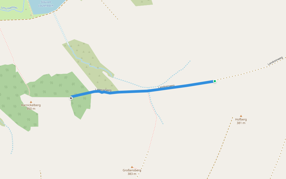 Landreinweg walking route map in Stolpen