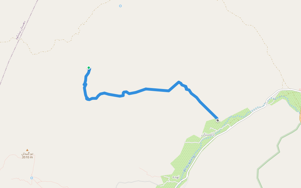 دره عربها walking route map in Deh Bala