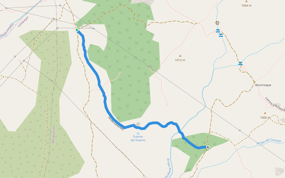 Senda Elefantes walking route map in Collado Villalba