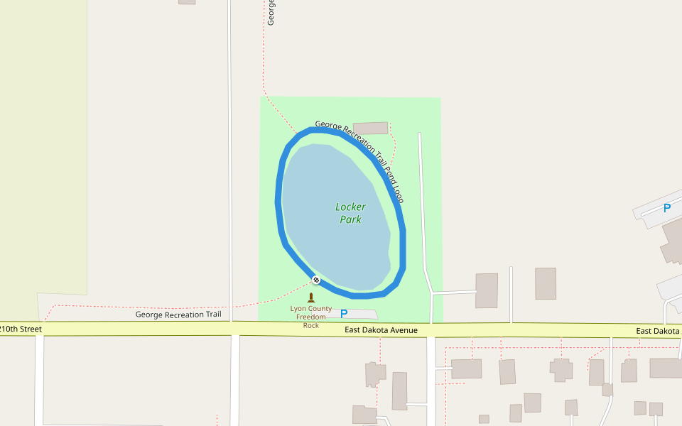 George Recreation Trail Pond Loop walking route map in George