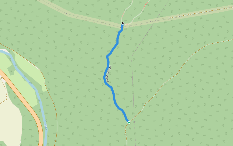 Basaltrail light walking route map in Dorsel