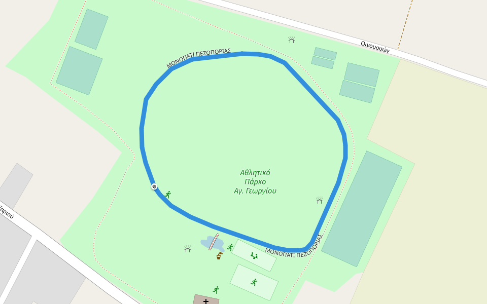 ΜΟΝΟΠΑΤΙ ΠΕΖΟΠΟΡΙΑΣ walking route map in Trikala