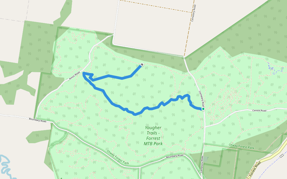 Fox Tail walking route map in Forrest