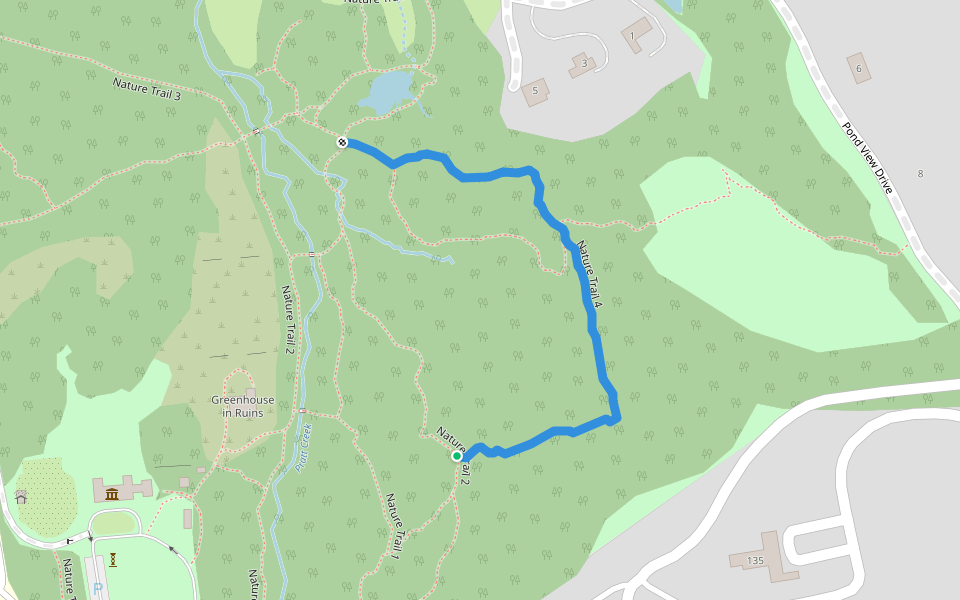 Nature Trail 4 walking route map in Glen Cove