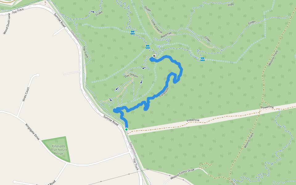 Trailblazer walking route map in Tinbeerwah