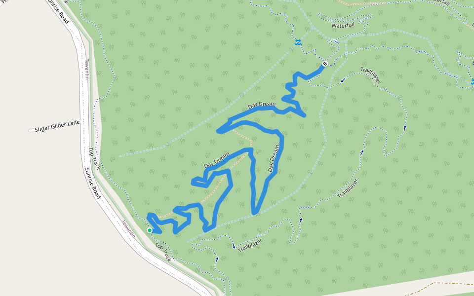 Day Dream walking route map in Tinbeerwah