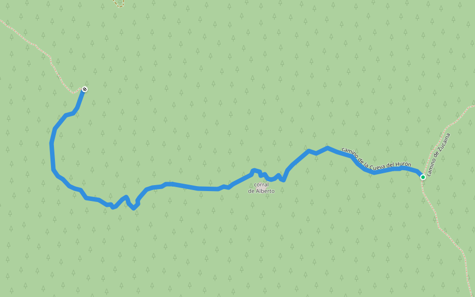 camino de la Cueva del Hurón walking route map in Cirat