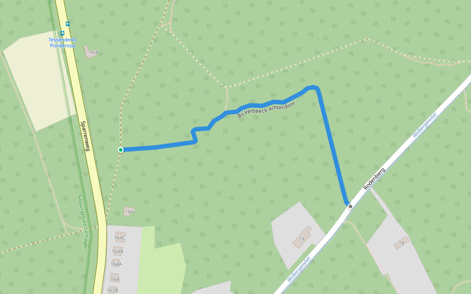 Bij Verbeeck achterdoor walking route map in Tessenderlo