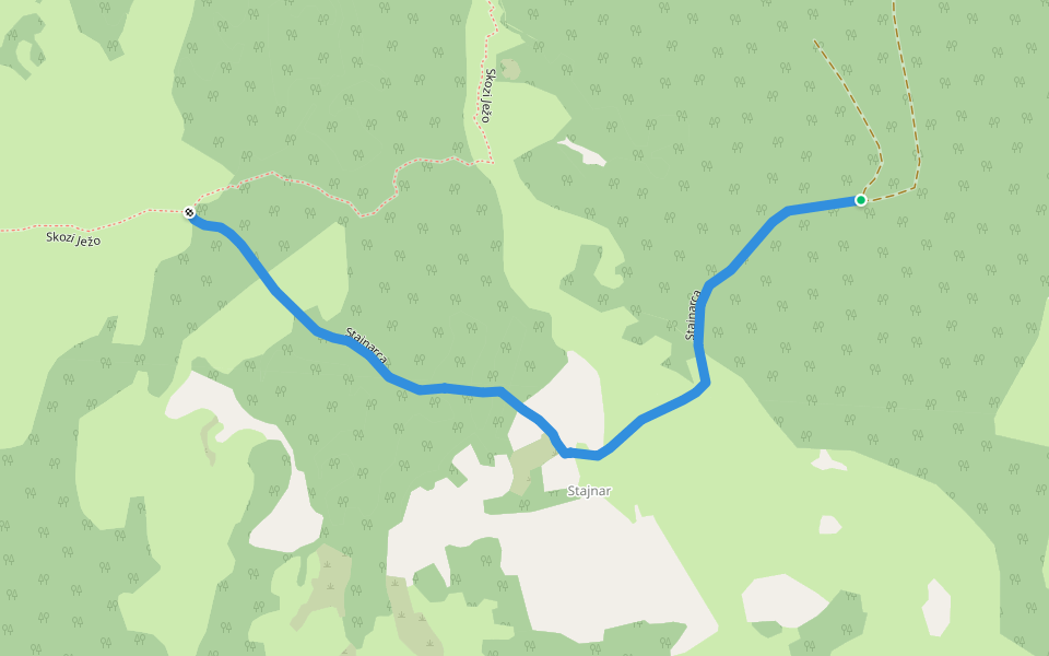 Stajnarca walking route map in Zalog