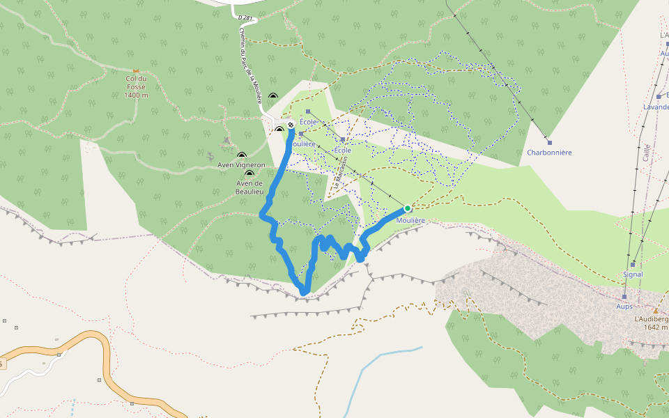 La EZ Does It walking route map in Caille