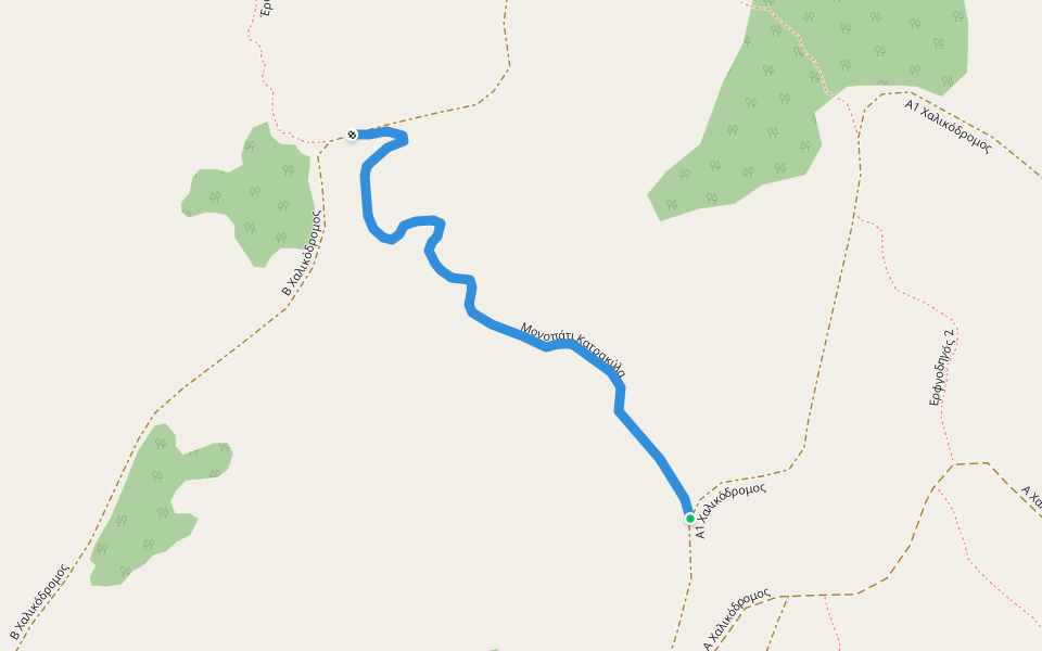 Μονοπάτι Κατρακύλα walking route map in Petroupoli