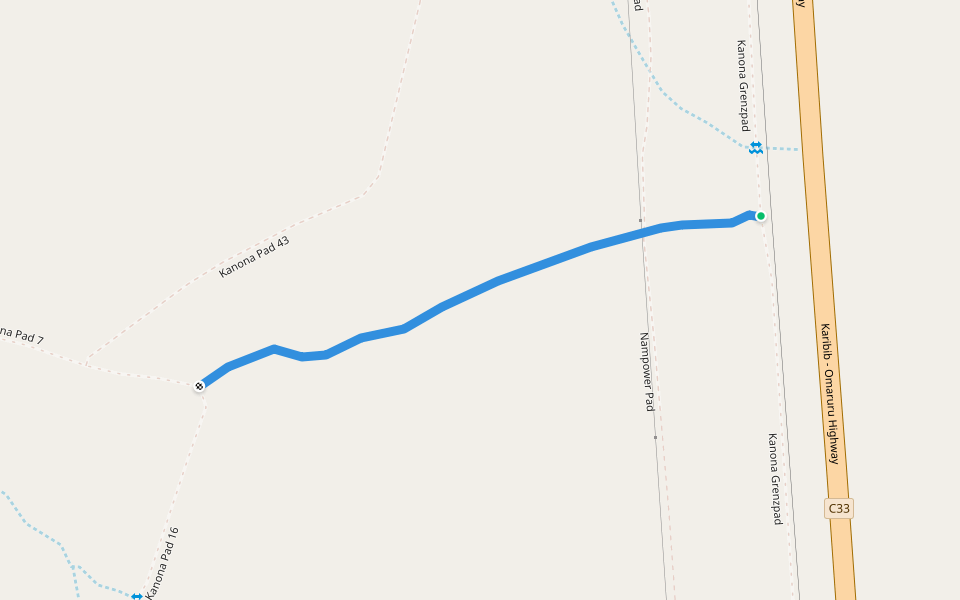 Kanona Fusspfad 18 walking route map in Norman