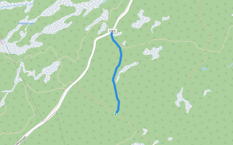 motorcykelStigen walking route map in Norberg
