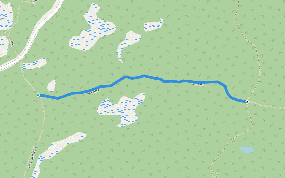 RödaStigen walking route map in Norberg