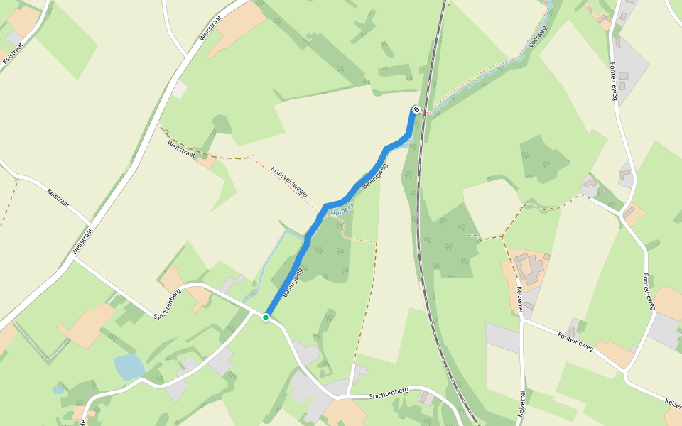 Ballingweg walking route map in Maarkedal