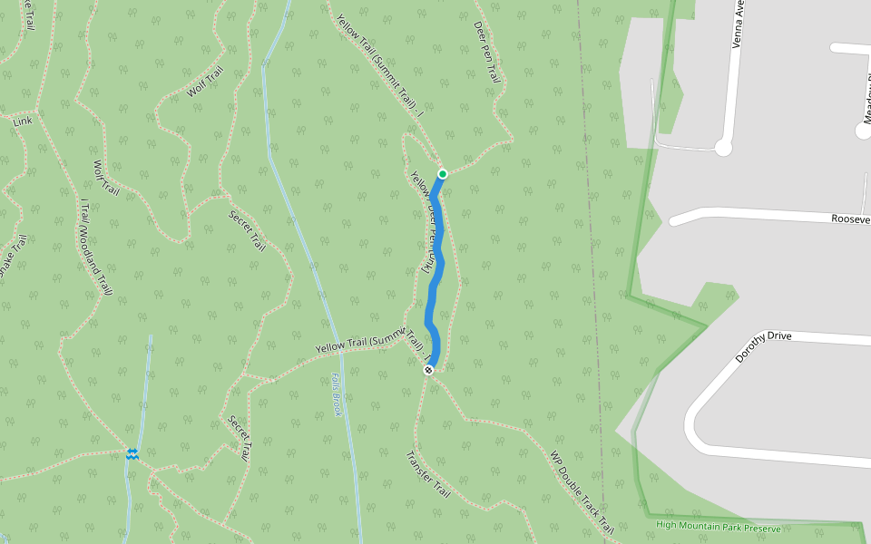 Transfer / Deer Pen [Link] walking route map in North Haledon