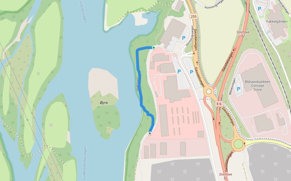 Beverstien walking route map in Jørstadmoen