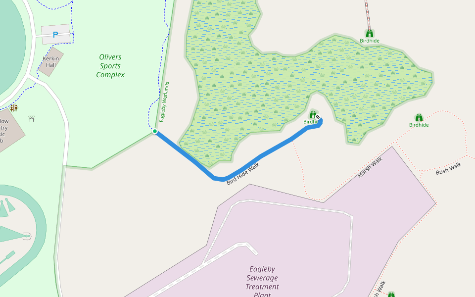 Bird Hide Walk walking route map in Eagleby
