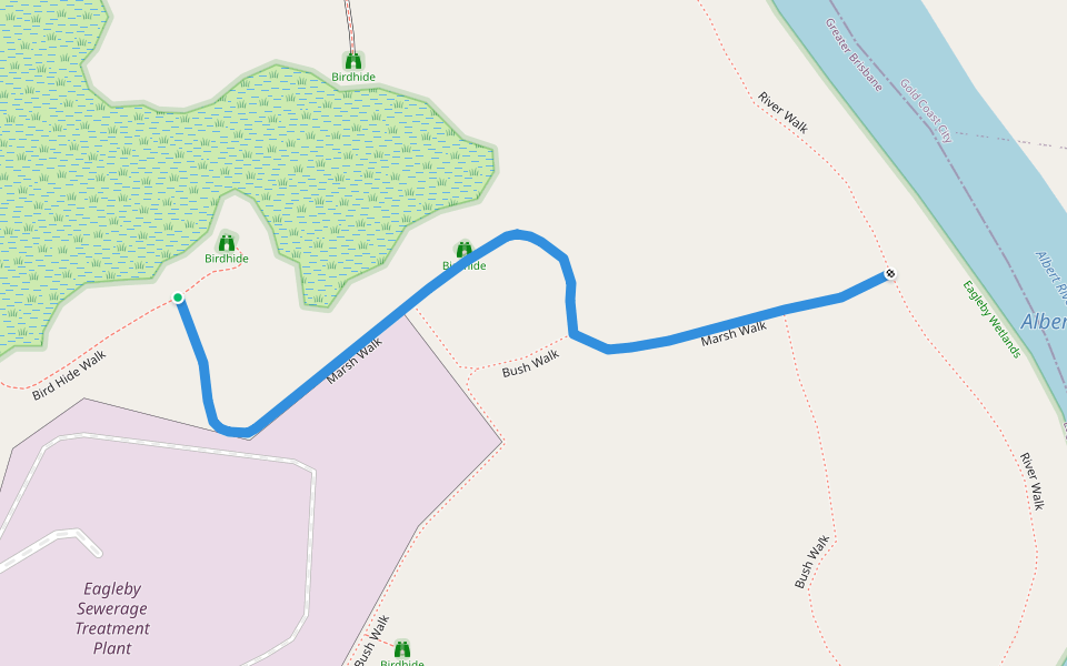 Marsh Walk walking route map in Eagleby